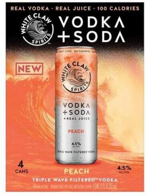 White Claw Vodka Soda - Peach (4 pack 12oz cans) (4 pack 12oz cans)