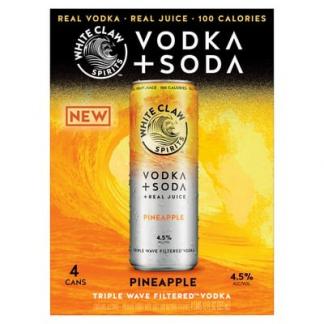 White Claw Vodka Soda - Pineapple (4 pack 12oz cans) (4 pack 12oz cans)