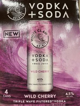 White Claw Vodka Soda - Wild Cherry (4 pack 12oz cans) (4 pack 12oz cans)